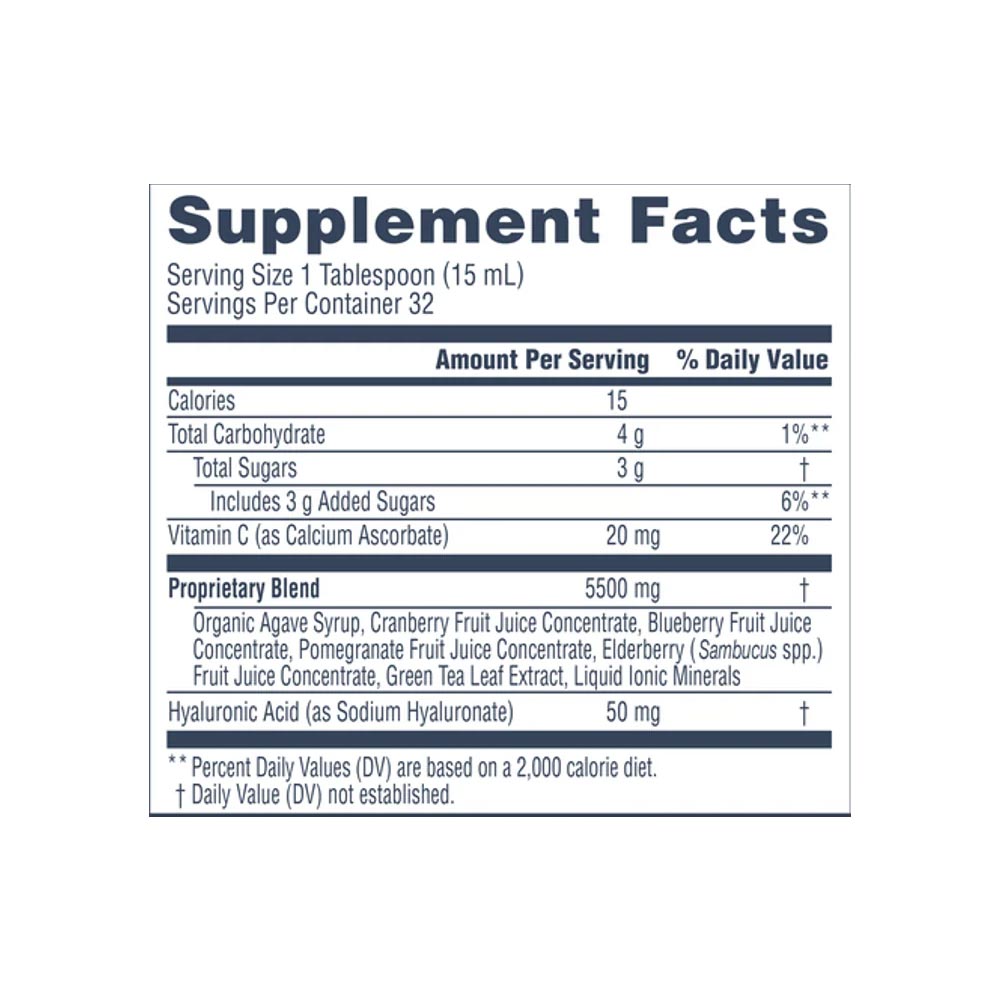 شراب الهيالورونيك أسيد التوت البري من نيوسيل شراب الهيالورونيك أسيد التوت البري من نيوسيل